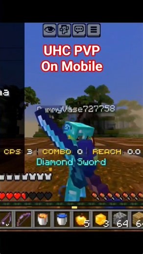 Defeating Players in UHC Bedrock Edition!! #minecraft #michell31