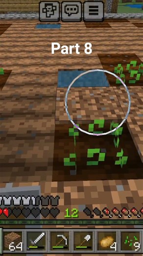 Complete my food farm in my survival world in Minecraft #minecraft #gaming #survival #shorts