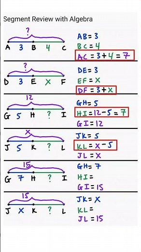Segment Review with Algebra