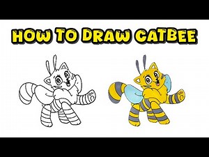 How to Draw Cat-Bee from Poppy Playtime – Game Character Art Tutorial