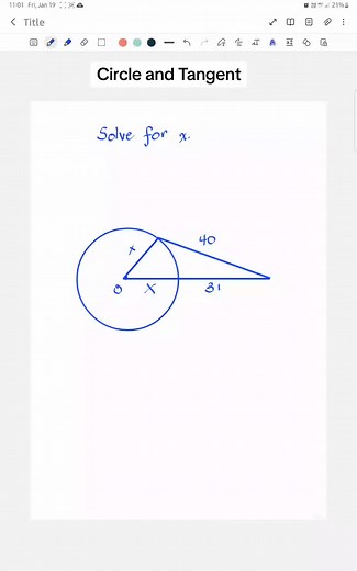 Lesson Ko: Problem Set about Circle and Tangent #BebsEverTots #fyp #math
