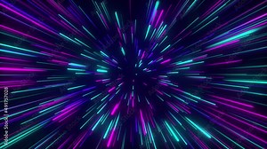 Neon line loop background animation