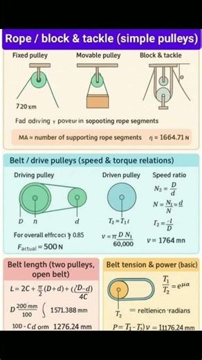 Rope Block Tackle pulley system Explained #pulley #tech #automobile #technology #engineering