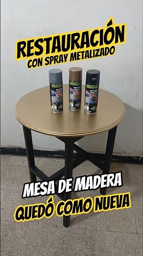 EXPRESS Restoration: Wooden Table with Gold Spray BESTLY