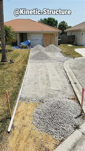 This damaged driveway turned into pure paving perfection #driveway #makeover #asmr #shorts