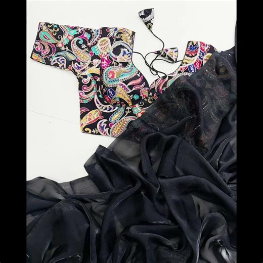 STamil-Boutique Our bestselling Space Satin Position Digital Print Saree is now in stock! 💖