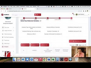 7-4 How to do a systematic review or a meta-analysis with HubMeta: Meta-analytic Correlation Table