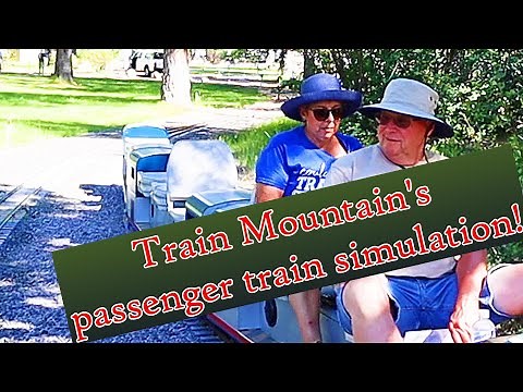 Ride-a-long on a 1/8 scale passenger route at Train Mountain's 2023 Operations Meet