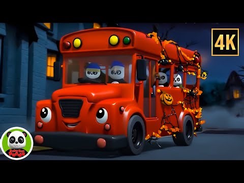 Halloween Bus Ride, Wheels on the Bus + More Spooky Cartoon for Kids