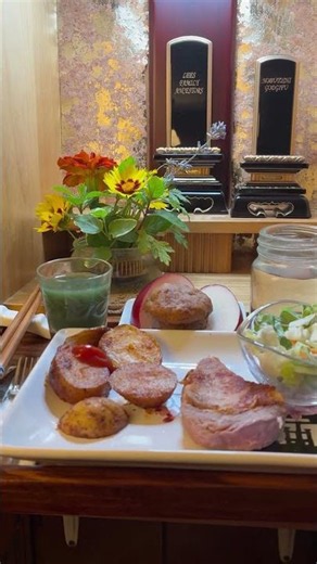 Jazz with dinner 4 ancestors 060326 #gratitude #mahikari #ancestors #dinner #altar #youtubeshorts