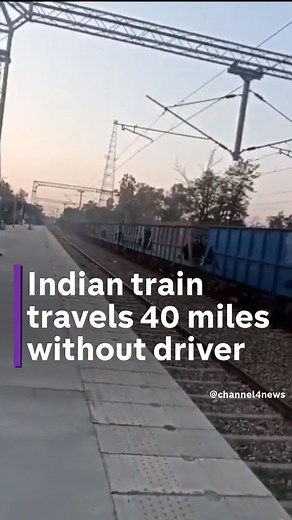416K views · 2.1K reactions | Runaway Indian train travels 40 miles without driver | Channel 4 News | Facebook