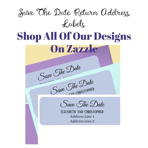 Save the Date return address labels #zazzlemade