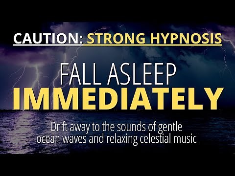 Sleep Hypnosis To Fall Asleep Fast (Strong) | Sound of Waves and Sleep Music | Black Screen