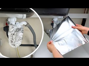 Wrap the pipes under the sink with aluminum foil