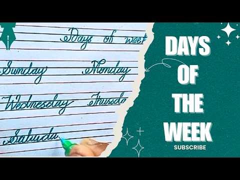 Learn to Write Days of the Week in Cursive Beginner Friendly