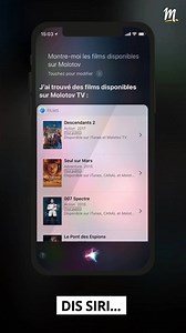 La recherche universelle est maintenant compatible avec Molotov ! Vous pouvez demander à Siri de rechercher des films, des séries ou des dessins animés à regarder sur nos apps iOS et tvOS. ✌️ | Molotov