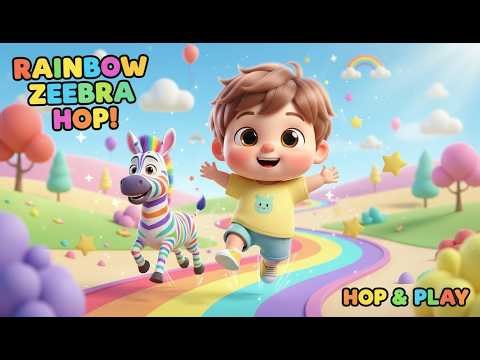 Rainbow Zebra Hop Fun Colors & Movement Nursery Rhyme for Kids | Happy Little Rhyme