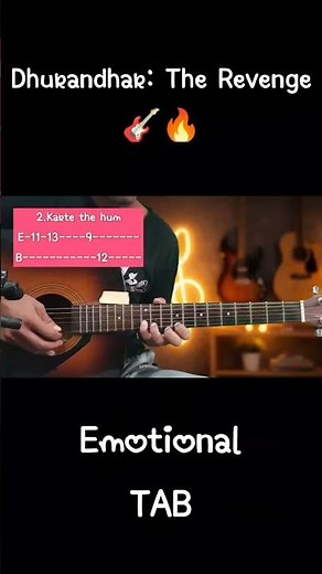 This Song Hits Different 💔 Phir Se Guitar Tabs 🎶 #dhurandhar #emotional