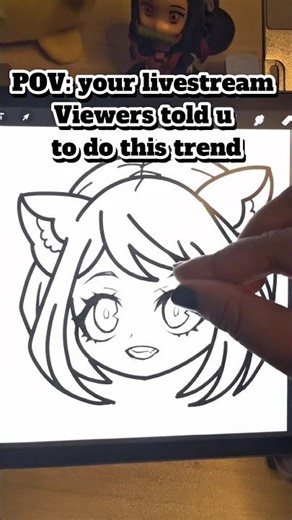 Ocean eyes with my chibi drawing 😬. #trend #arttrend #art #drawing #viraltrend