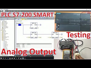 Step 7-Micro/Win smart connected to PLC S7-200 SMART for configure Analog Output EM AM03 and testing