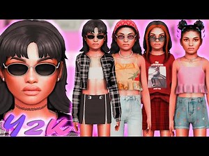 💞 Sims 4 CAS Kids Y2k LookBook | CC Folder & SIM DOWNLOAD