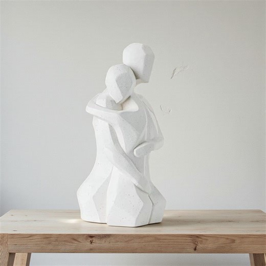 Minimalist Couple Hugging Resin Sculpture | Romantic Home Decor - Etsy UK