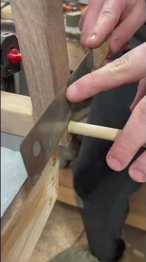 Adding dowels to end table legs #diy #woodworker