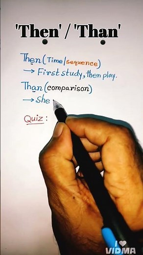👉 Then vs Than |🎯💯 #english #education #grammar #learning #englishtips