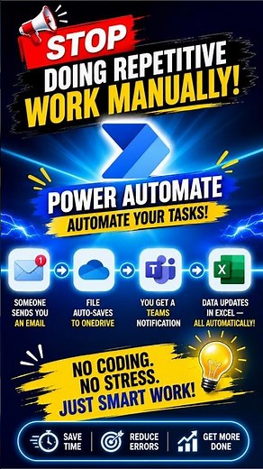 Automate Your Work in Seconds 🤯 Power Automate Explained (No Coding!)