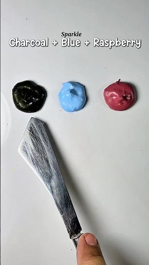 Charcoal + Blue + Raspberry: The Perfect Moody Color Mix | #satisfying #colormixing