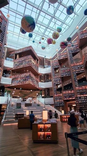 The New Starfield Library in Suwon South Korea #shorts #travel #korea