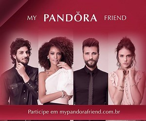 Começou a maior campanha da PANDORA criada para vocês. A cada R$ 499 em compras, você concorre a joias escolhidas pelos nossos PANDORA Friends Chay Suede, Taís Araújo, Bruno Gagliasso e Laura Neiva. Cada conjunto de joias chega a R$3 mil! Veja o regulamento e participe: www.mypandorafriend.com.br | Pandora