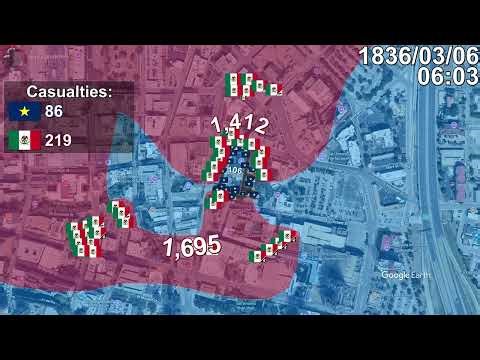Battle of the Alamo using Google Earth