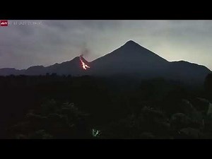 May 11, 2025: Lava Descends Caliente Vent of Santiaguito Volcano (Santa Maria), Guatemala