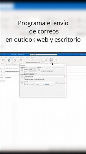 Programa el envío de correos en Outlook