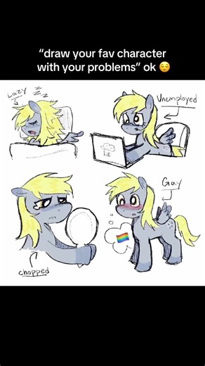 #derpy - she doesn’t actually have any of these problems but i do so… #mlp #derpyhooves #arttrend #trend
