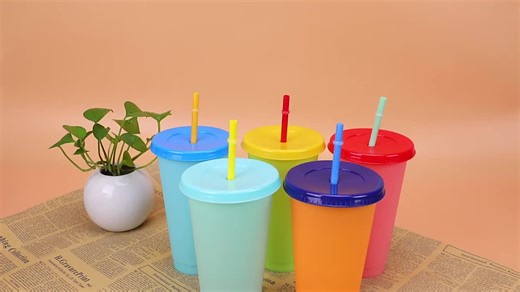 Colorful 160ml Plastic Cups with Wide Mouth Solid Color Children's Catering Beverages Milk Coffee Beer Toothbrushing Mouthwash