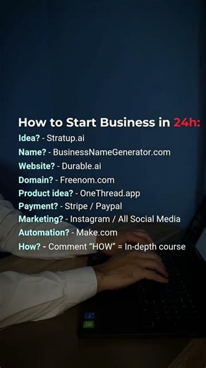 🤯 How to Start Business in 24h 👇