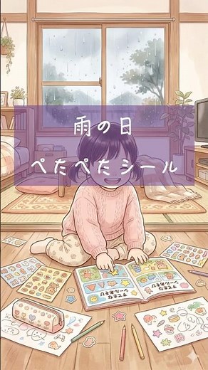 【雨の日これやってみて】子どもが静かに集中する方法🌟シール貼り