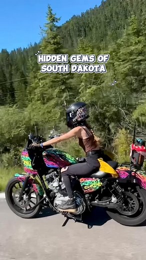 Cody Renee Cameron on Instagram: "So many hidden gems within a 2 hour ride from Sturgis 💎 the buffalo?! Cmoooon so COOL!!! 🦬 #HiFromSD @travelsouthdakota @harleydavidson @legaleaglelawfirm #badlands #spearfishcanyon #deadwood #nemosouthdakota #sturgis #custerstatepark #harleydavidson"