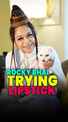 ഇന്ന് ഈ ലിപ്സ്റ്റിക് ട്രൈ ചെയ്തത് ഞാൻ അല്ല… നമ്മുടെ റോക്കി ഭായ്🐱💄#cat #trending #viral #shorts