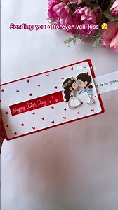Slider kiss card idea 😘|| Valentine’s Day card idea| #kissday #valentinesday #valentine #slidercard