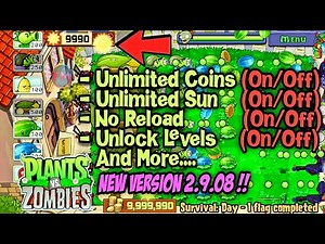 Plants VS Zombies Mod Apk Hack || Unlimited Sun Unlimited Money Coins || All Plants Unlocked