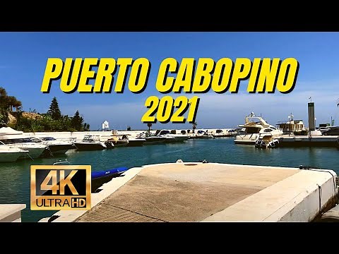 Puerto Cabopino Marbella short walk 2021, Malaga, Costa Del Sol, Spain 4K