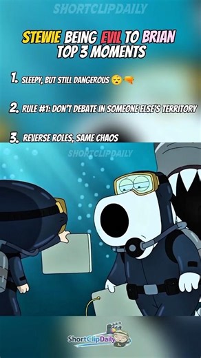 3 moments stewie being evil to brian..😱