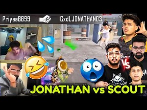 🇮🇳JONATHAN vs SCOUT TDM🥶 Scout Fist Jonathan 🤜 Omega Troll Emote 🤣💀