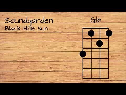 Soundgarden - Black Hole Sun UKULELE TUTORIAL W/ LYRICS