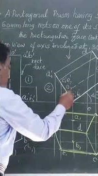 Projection of Pentagonal Prism/ Engineering Drawing