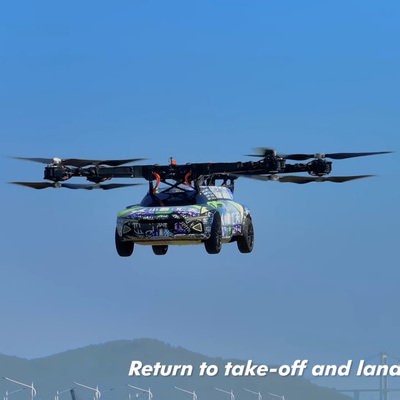 Brutish, if Workable, Flying Car has Gigantic Unfolding Rotors Slapped on Top  - Core77