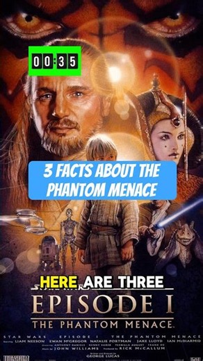 3 facts about The Phantom Menace!!! #starwars #starwarscanon #jedi #sith #thephantommenace #viral